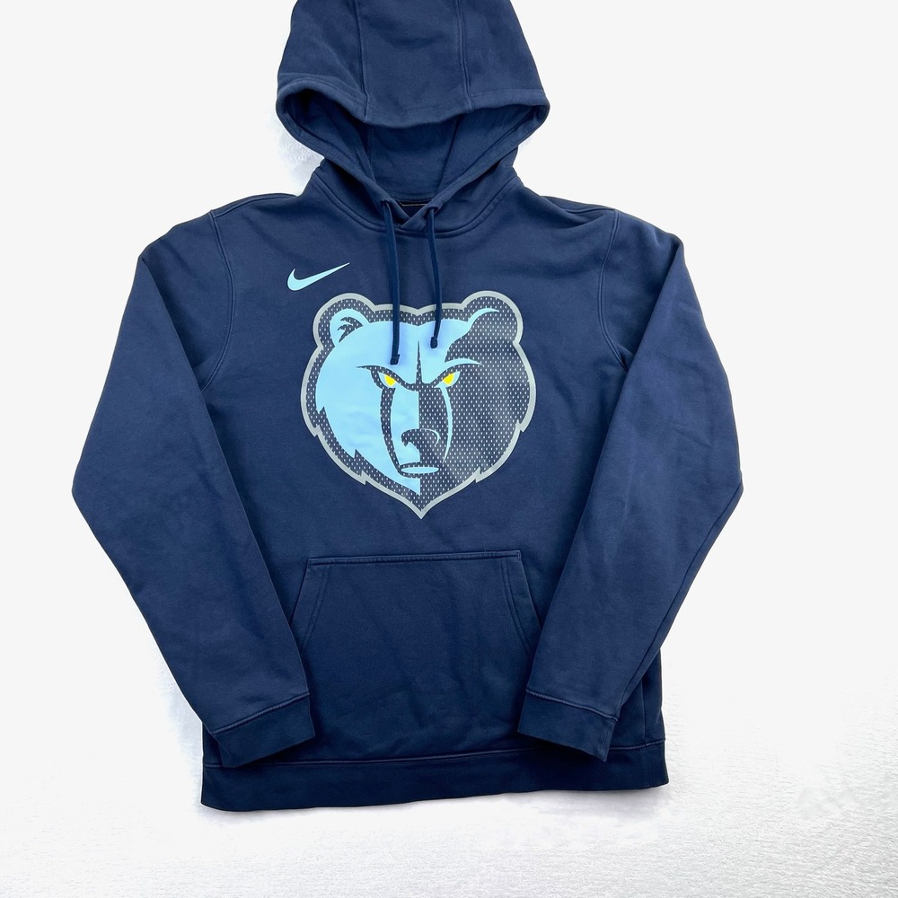 Nike Memphis Grizzlies NBA Hoodie Mens‎ *M Navy Blue Pullover Fleece Sweatshirt